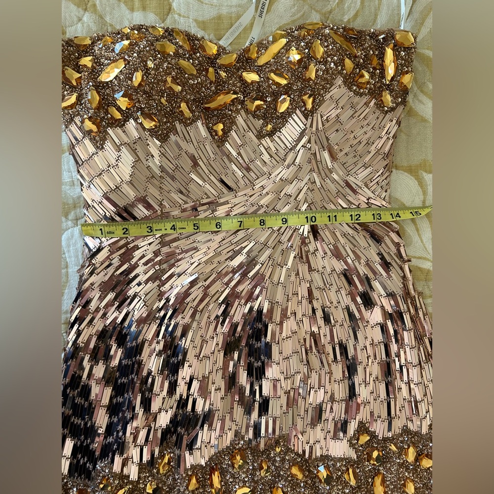 Sherri Hill Silver Sequin Prom Dress - Picture 6 of 7